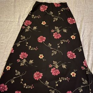 Floral A-Line Vintage midi Skirt 90s